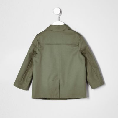Mini boys khaki green smart mac jacket